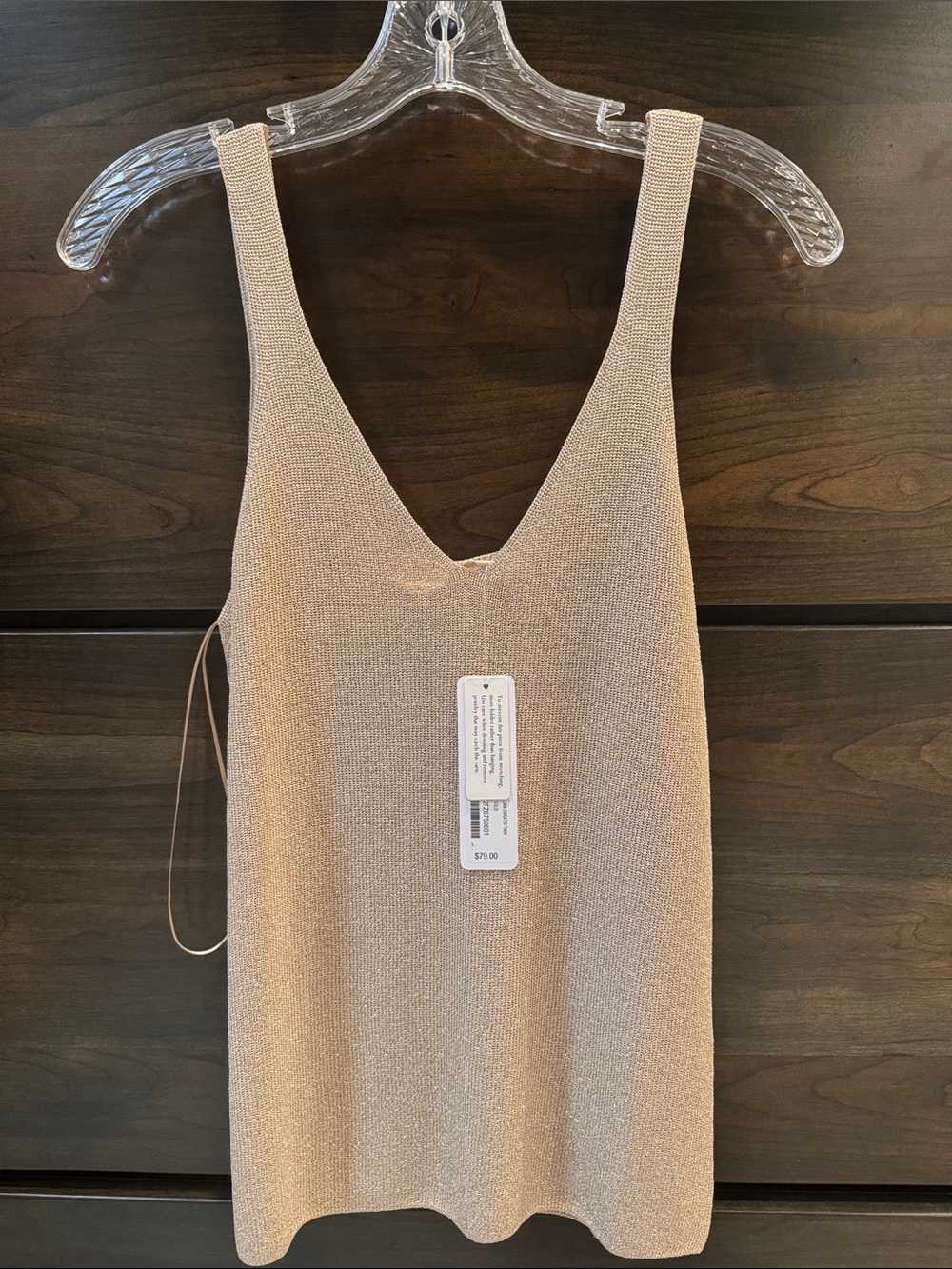 Soft Surroundings Shimmery Beige Tank Top